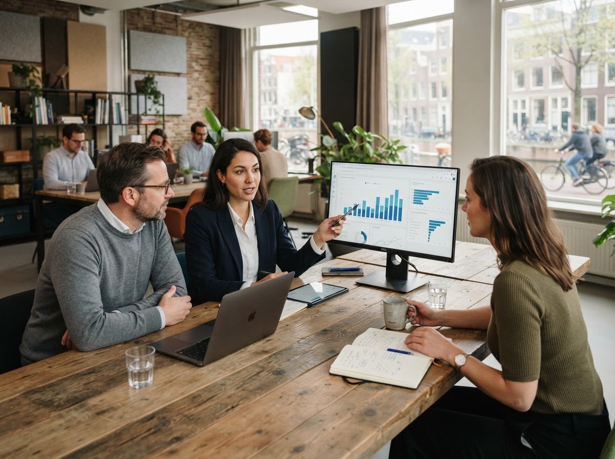 Conseil International Recuperation team werkend aan data-analyse platform